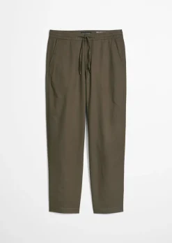 Chino Model Mossbo Jogger wide aus TENCEL™ Lyocell -Leinen-Mix