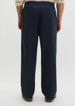 Chino Model Mossbo Jogger wide aus TENCEL™ Lyocell -Leinen-Mix