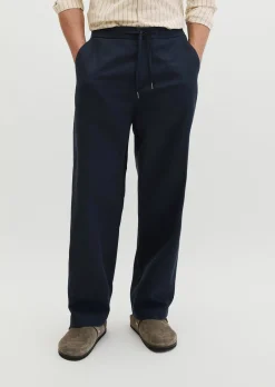 Chino Model Mossbo Jogger wide aus TENCEL™ Lyocell -Leinen-Mix