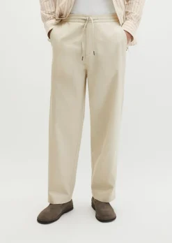 Chino Model Mossbo Jogger wide aus TENCEL™ Lyocell -Leinen-Mix