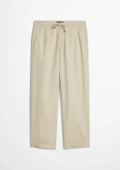 Chino Model Mossbo Jogger wide aus TENCEL™ Lyocell -Leinen-Mix