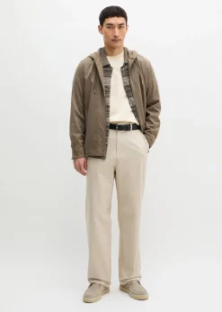 Chino Model Mossbo wide aus elastischem Bio-Baumwollsatin