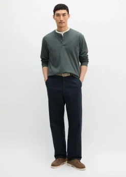 Chino Model Mossbo wide aus elastischem Bio-Baumwollsatin