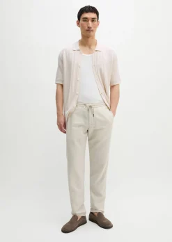 Chino Model Osby Jogger tapered aus Lyocell-Leinen-Mix