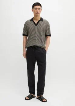 Chino Model Osby Jogger tapered aus Lyocell-Leinen-Mix