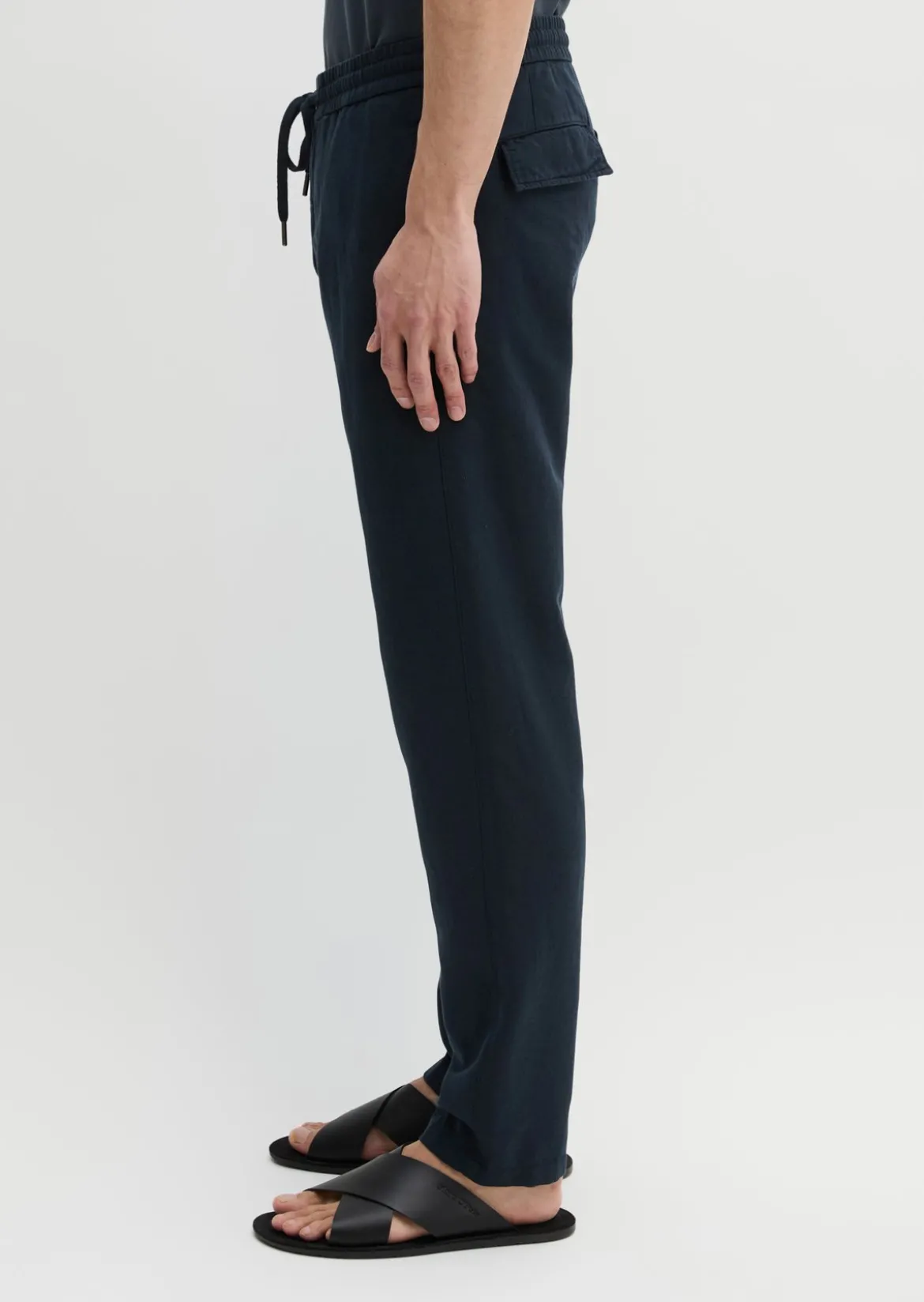 Chino Model Osby Jogger tapered aus Lyocell-Leinen-Mix