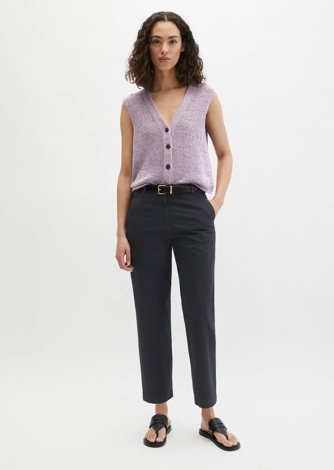 Chino Model Rimka tapered aus Baumwoll-Stretch-Twill