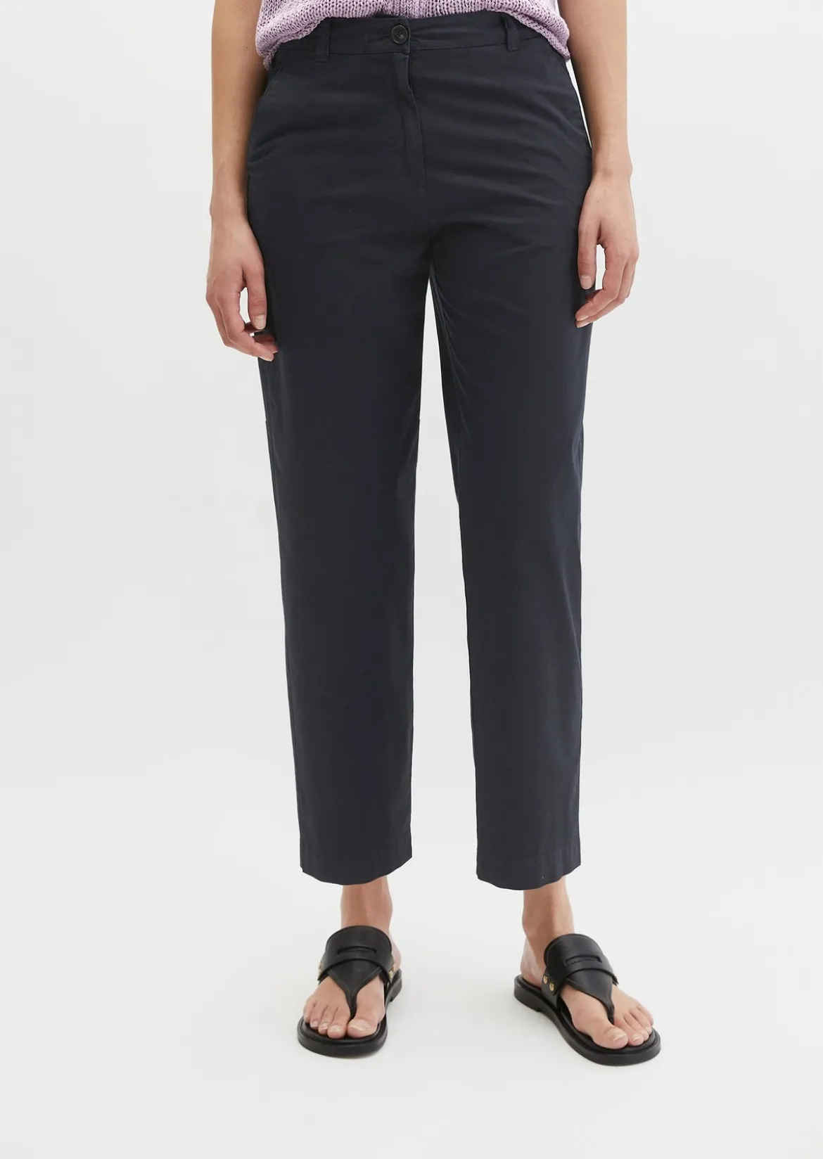 Chino Model Rimka tapered aus Baumwoll-Stretch-Twill