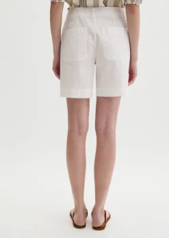 Chino-Shorts Model Lande wide aus Organic Cotton-Lyocell-Leinen-Mix