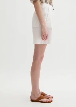 Chino-Shorts Model Lande wide aus Organic Cotton-Lyocell-Leinen-Mix