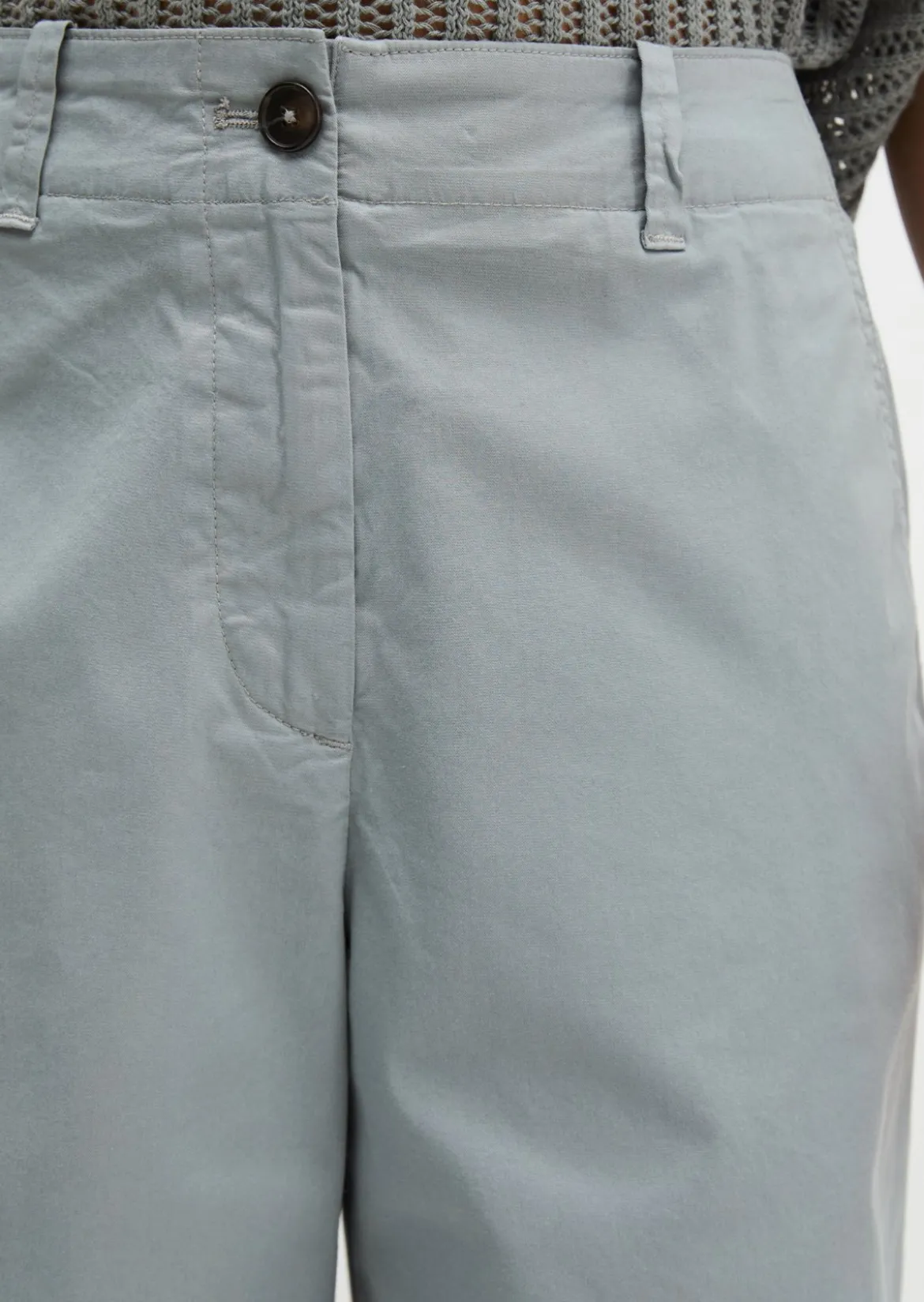 Chino-Shorts Model Lande wide aus Organic Cotton-Lyocell-Leinen-Mix
