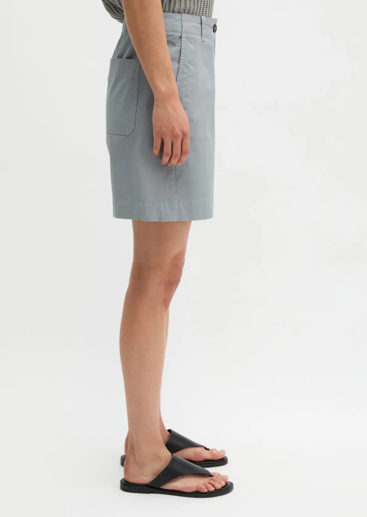 Chino-Shorts Model Lande wide aus Organic Cotton-Lyocell-Leinen-Mix