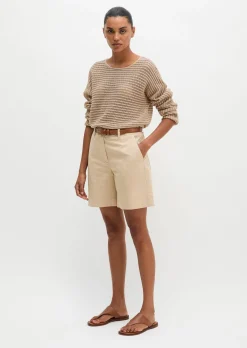 Chino-Shorts Model Lande wide aus Organic Cotton-Lyocell-Leinen-Mix