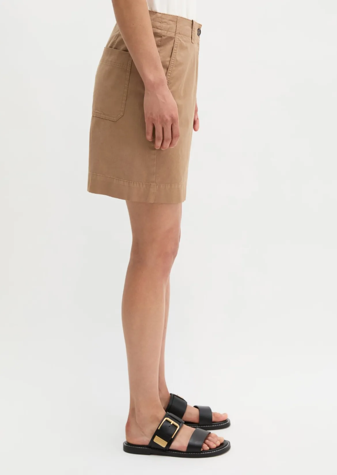 Chino-Shorts Model Lande wide aus Organic Cotton-Lyocell-Leinen-Mix