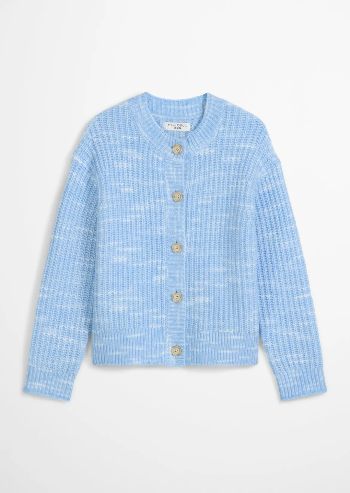 Chunky-Cardigan cropped aus weichem Wolle-Mix