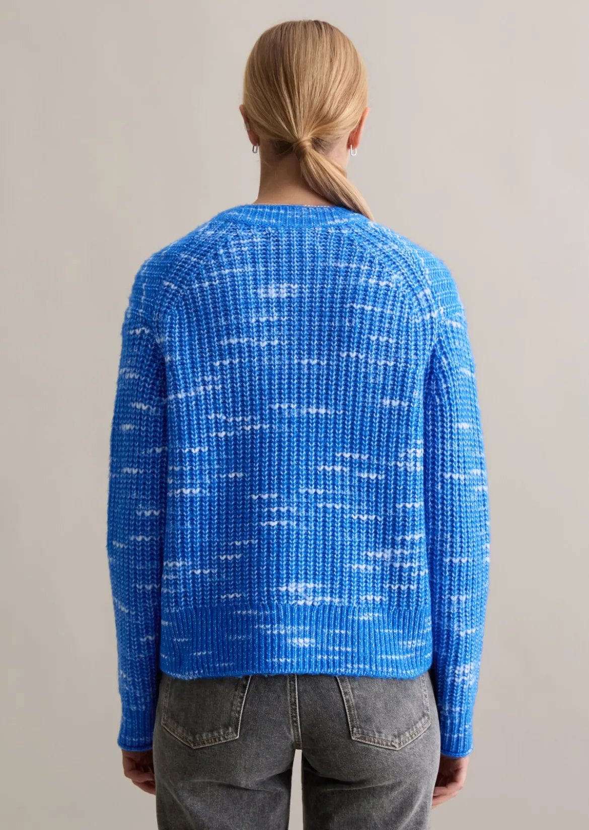 Chunky-Cardigan cropped aus weichem Wolle-Mix