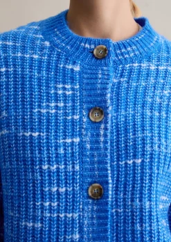 Chunky-Cardigan cropped aus weichem Wolle-Mix