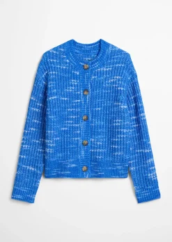 Chunky-Cardigan cropped aus weichem Wolle-Mix