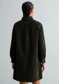 Cordkleid straight mit lässiger Bubble-Struktur