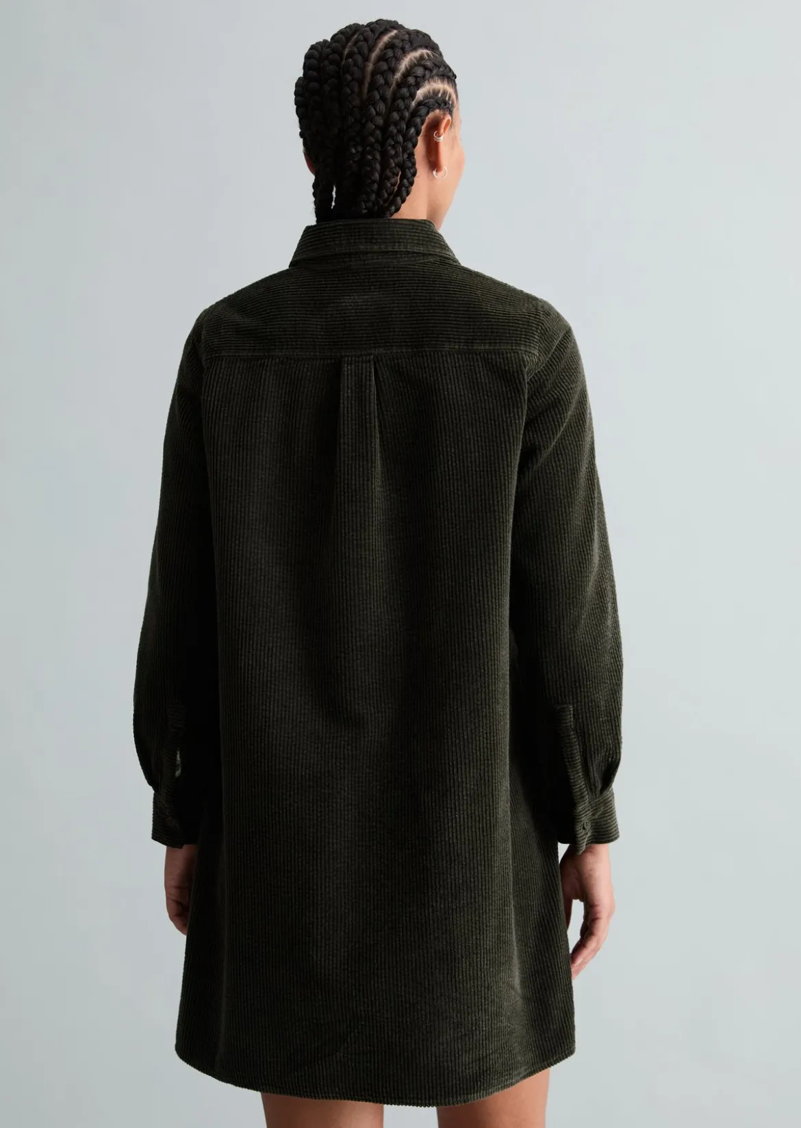 Cordkleid straight mit lässiger Bubble-Struktur