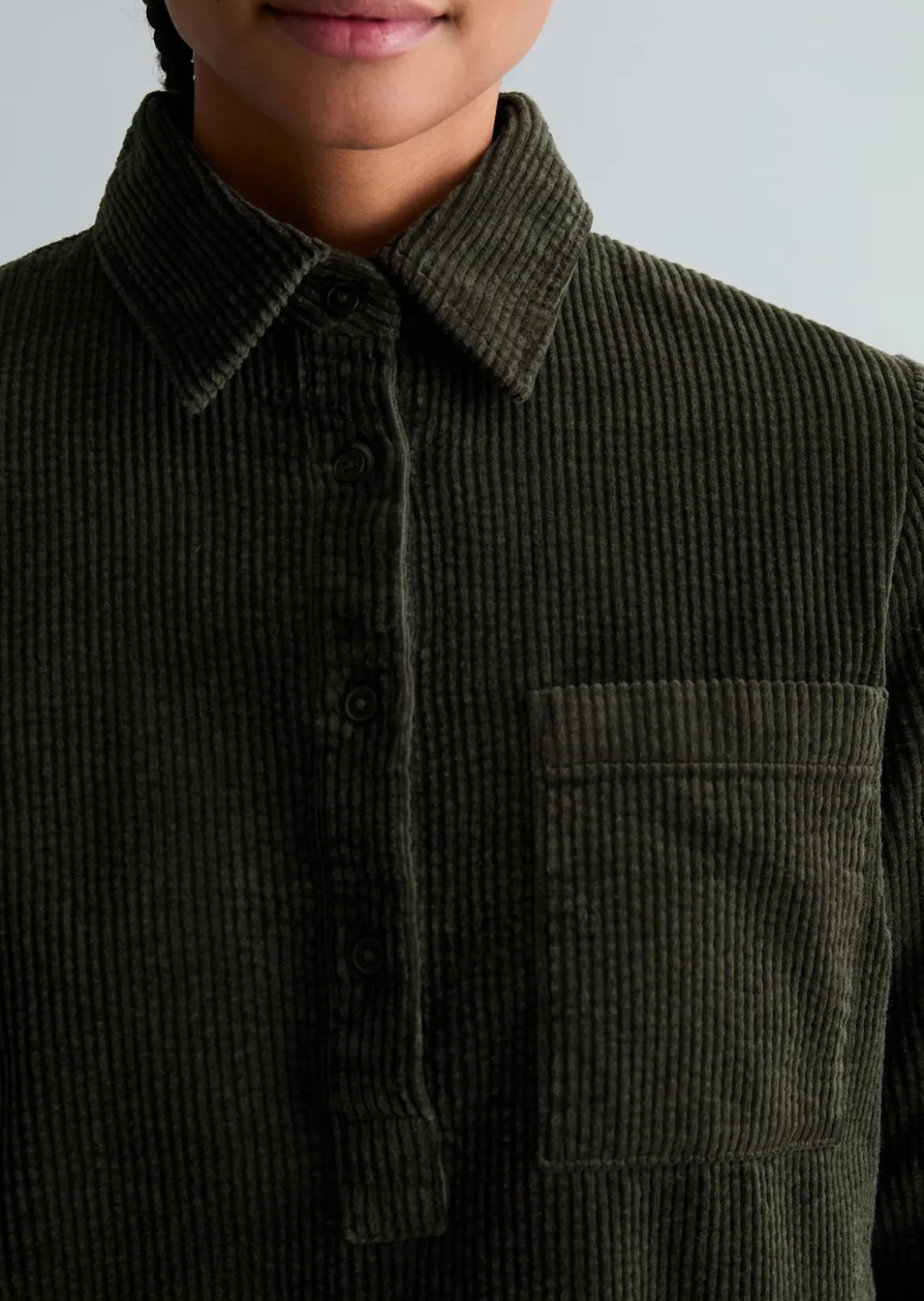 Cordkleid straight mit lässiger Bubble-Struktur