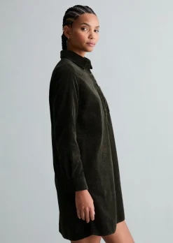 Cordkleid straight mit lässiger Bubble-Struktur