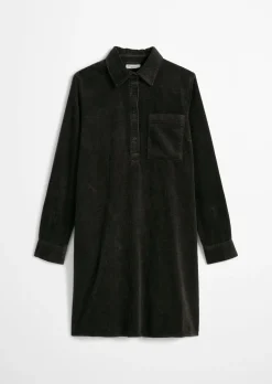 Cordkleid straight mit lässiger Bubble-Struktur