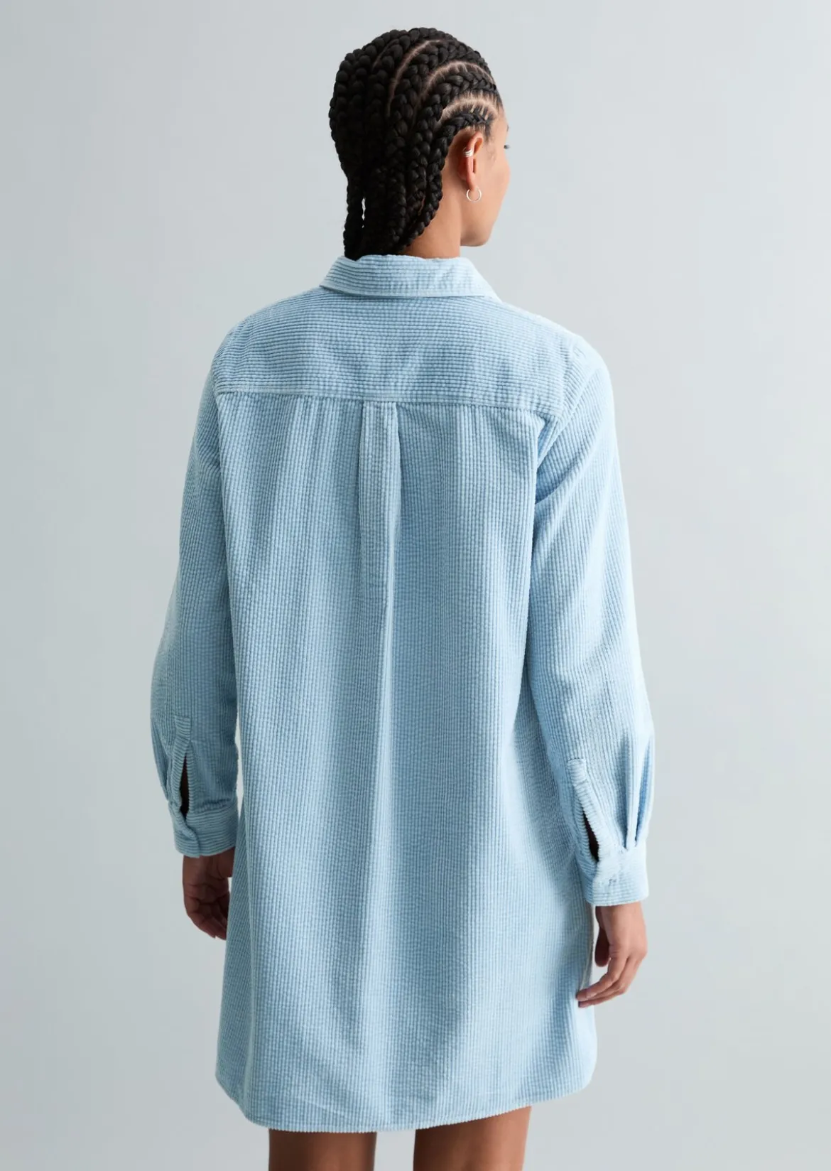 Cordkleid straight mit lässiger Bubble-Struktur