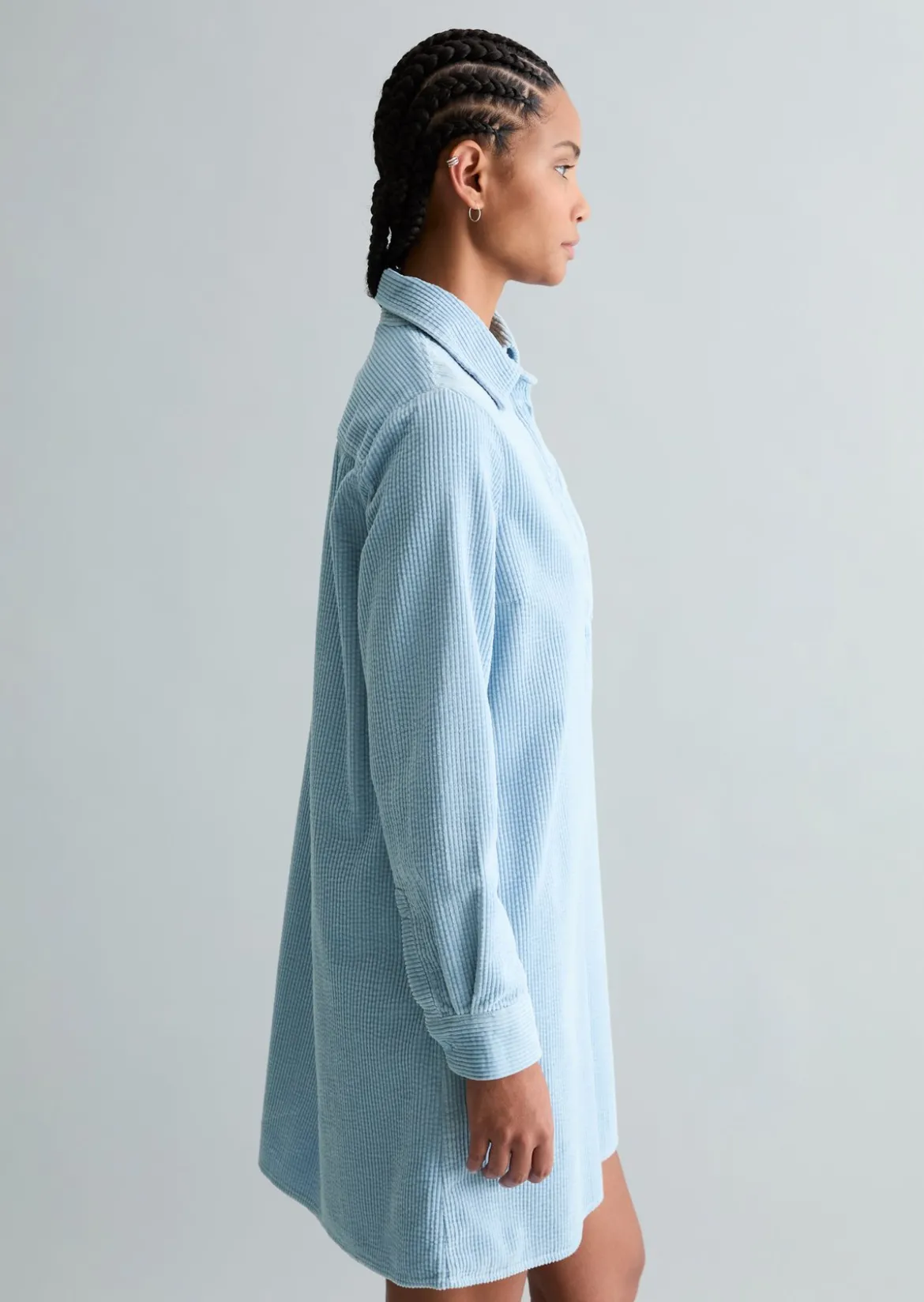 Cordkleid straight mit lässiger Bubble-Struktur
