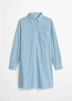 Cordkleid straight mit lässiger Bubble-Struktur