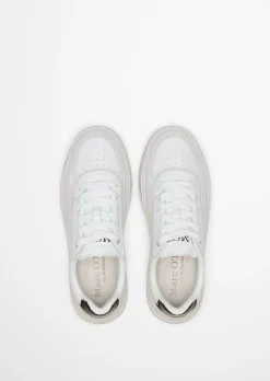 Court-Sneaker Model Mariella aus Rindleder mit Frotteefutter