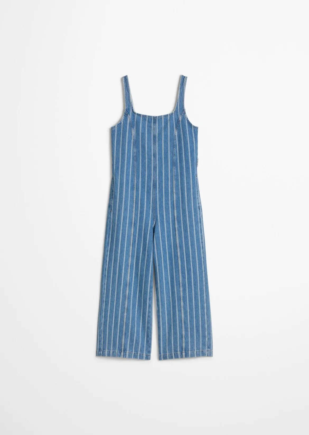 Crayfish Capsule Striped Denim Overall aus reiner Bio-Baumwolle