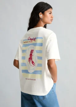 Crayfish Capsule T-Shirt, Backprint, Relaxed Fit aus Organic Cotton