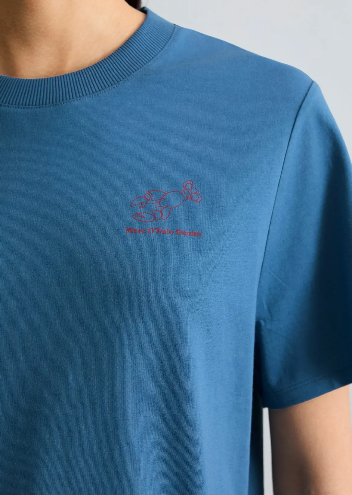 Crayfish Capsule T-Shirt, Chestprint, Normal Fit aus Organic Cotton