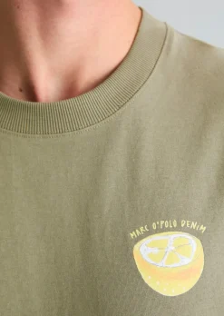 Crayfish Capsule T-Shirt, Chestprint, Relaxed Fit aus reiner Bio-Baumwolle