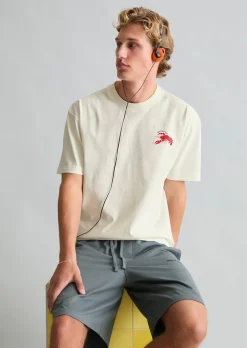 Crayfish Capsule T-Shirt, Chestprint, Relaxed Fit aus reiner Bio-Baumwolle