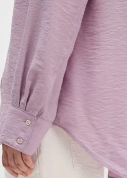 Crinkle-Bluse regular aus Viskose-Mix