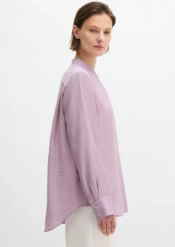 Crinkle-Bluse regular aus Viskose-Mix