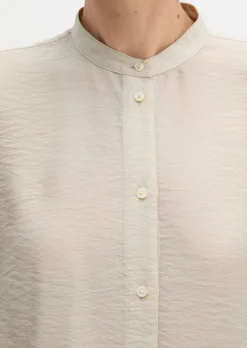 Crinkle-Bluse regular aus Viskose-Mix
