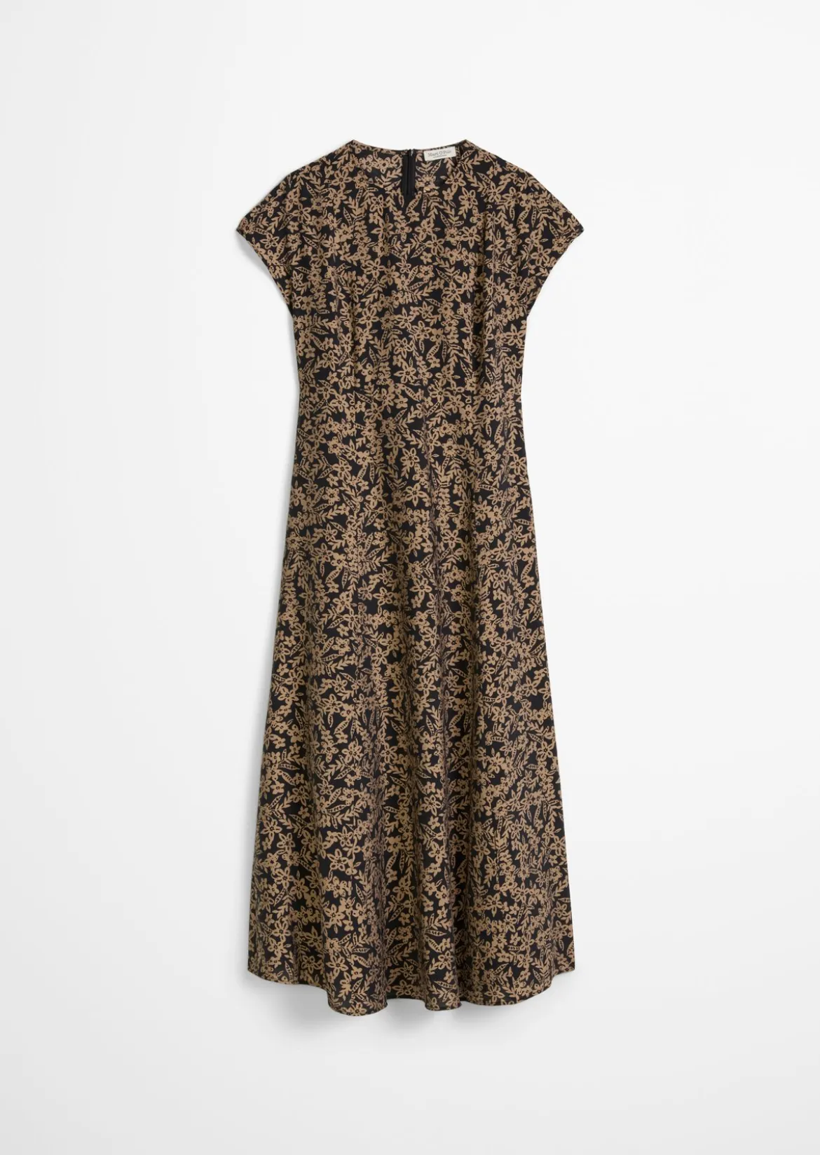 Crinkle-Kleid shaped aus bedrucktem Viskose-Mix