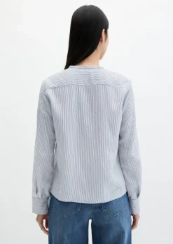 Crinkle-Streifenbluse A-Shape aus LENZING™ ECOVERO™