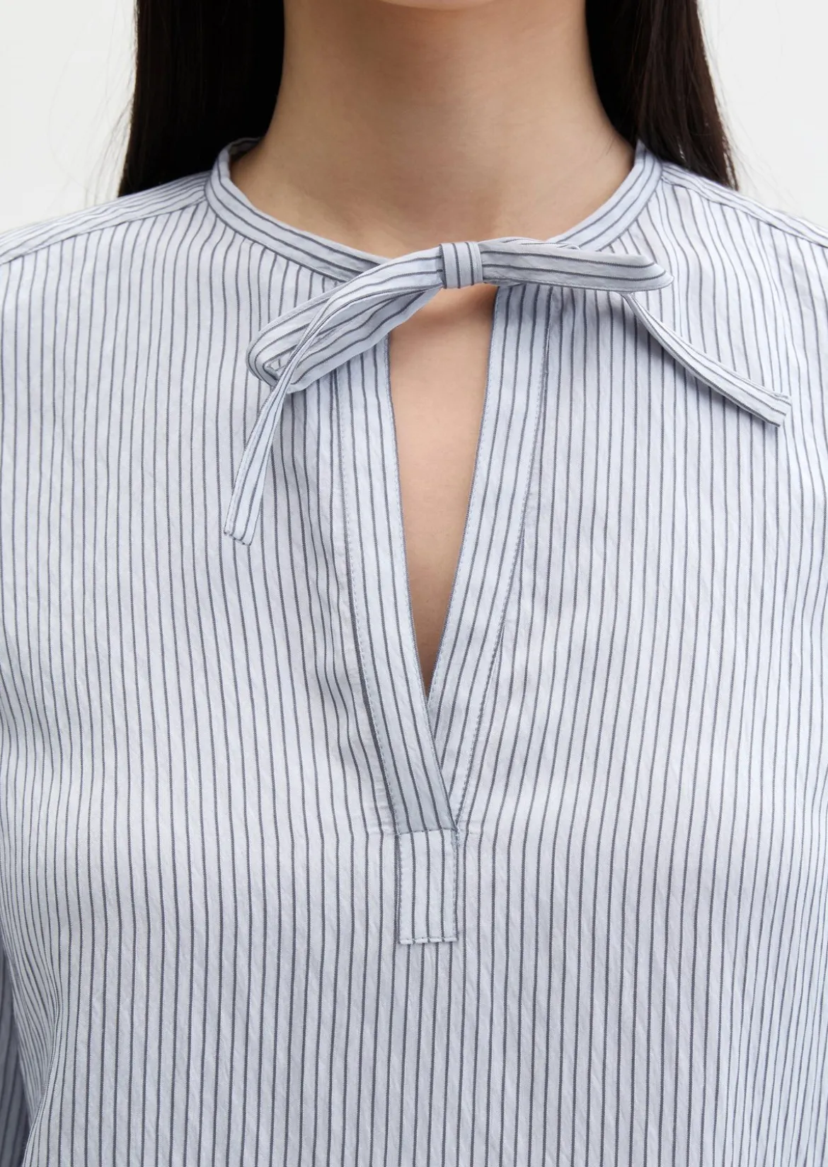 Crinkle-Streifenbluse A-Shape aus LENZING™ ECOVERO™