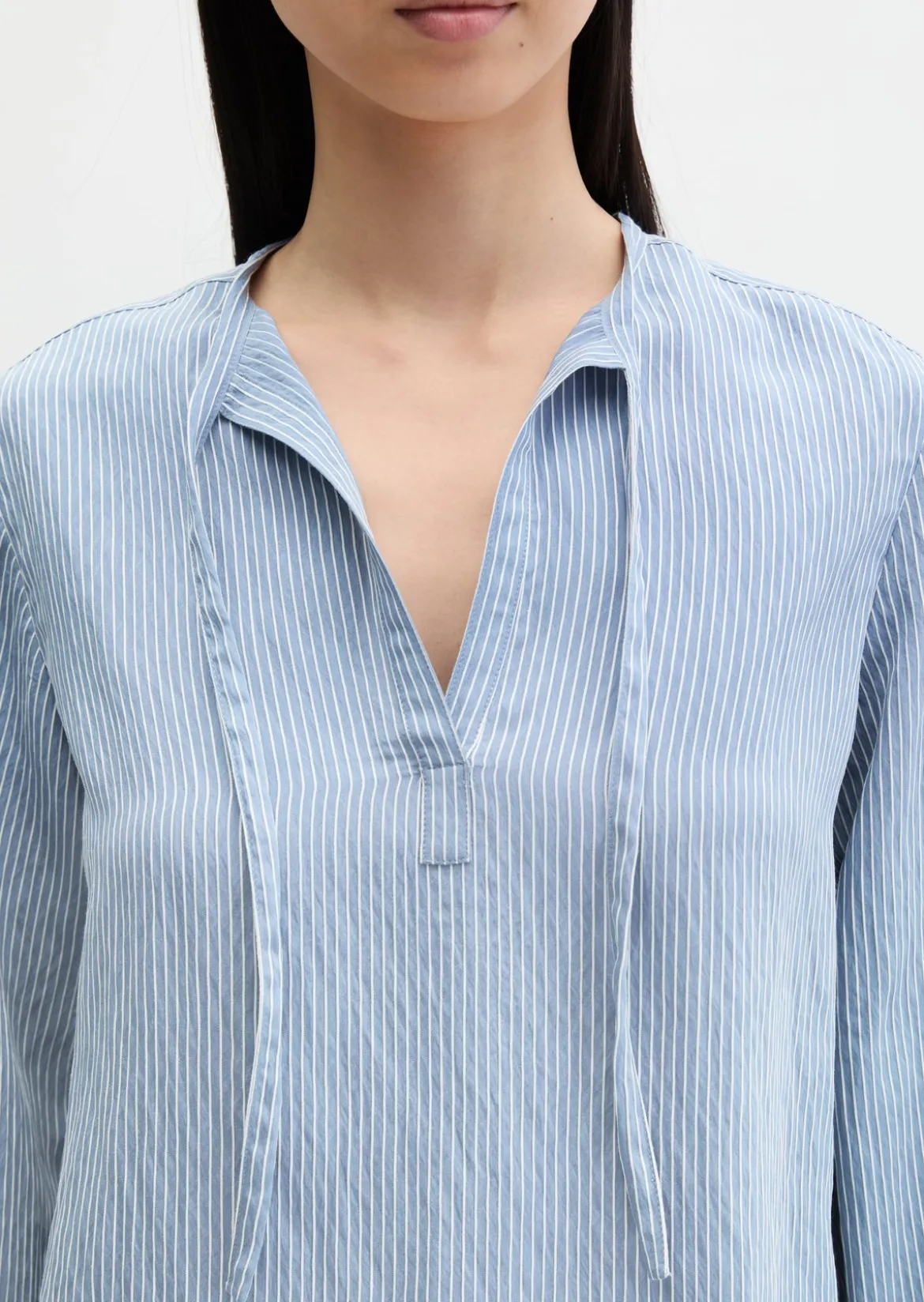 Crinkle-Streifenbluse A-Shape aus LENZING™ ECOVERO™