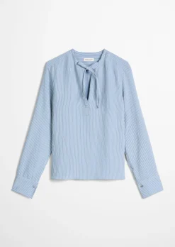 Crinkle-Streifenbluse A-Shape aus LENZING™ ECOVERO™