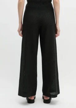 Crochet-Pull-On-Pants slim aus Baumwoll-Mix-Jersey