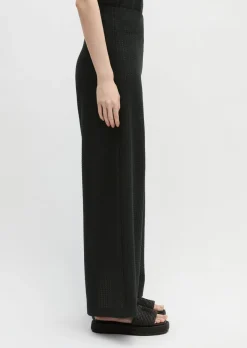 Crochet-Pull-On-Pants slim aus Baumwoll-Mix-Jersey