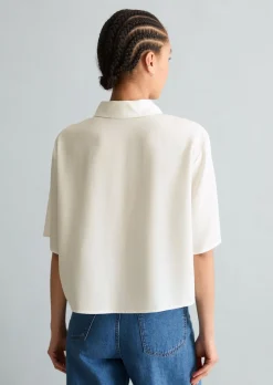 Crop-Bluse relaxed aus TENCEL™ Lyocell