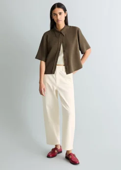 Crop-Bluse relaxed aus TENCEL™ Lyocell