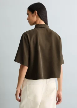 Crop-Bluse relaxed aus TENCEL™ Lyocell