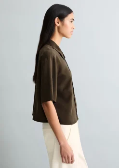 Crop-Bluse relaxed aus TENCEL™ Lyocell